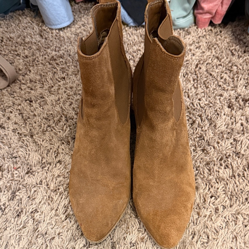Steve Madden Brown Suede Ankle Booties